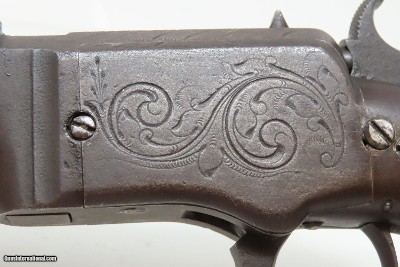 VERY RARE Antique FACTORY ENGRAVED Smith & Wesson PRE-VOLCANIC No. 1 Pistol Precursor to Henry & Winchester Made Circa 1854-55 - Image 5 of 19