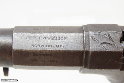 VERY RARE Antique FACTORY ENGRAVED Smith & Wesson PRE-VOLCANIC No. 1 Pistol Precursor to Henry & Winchester Made Circa 1854-55 - Image 7 of 19
