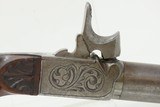 ENGRAVED Antique BOXLOCK Single Shot .50 Percussion GENTLEMEN’S/MUFF Pistol Easy to Conceal Mid-1800s Self Defense Pocket Pistol - 15 of 16