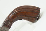 ENGRAVED Antique BOXLOCK Single Shot .50 Percussion GENTLEMEN’S/MUFF Pistol Easy to Conceal Mid-1800s Self Defense Pocket Pistol - 3 of 16