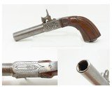 ENGRAVED Antique BOXLOCK Single Shot .50 Percussion GENTLEMEN’S/MUFF Pistol Easy to Conceal Mid-1800s Self Defense Pocket Pistol - 1 of 16
