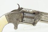 ENGRAVED CIVIL WAR Antique SMITH & WESSON No 2 Old Army CAPTAIN INSCRIPTION CARVED IVORY with EAGLE & “LIBERTY” - 16 of 17