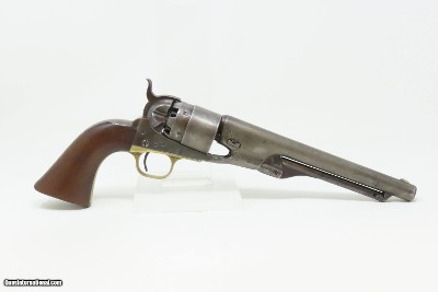 1862 mfr CIVIL WAR Antique U.S. COLT Model 1860 .44 Percussion ARMY 4-Screw Most Prolific Union Officer & Cavalry Sidearm - Image 15 of 18
