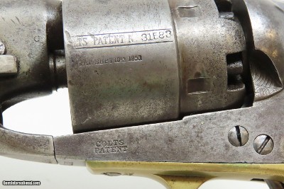 1862 mfr CIVIL WAR Antique U.S. COLT Model 1860 .44 Percussion ARMY 4-Screw Most Prolific Union Officer & Cavalry Sidearm - Image 6 of 18