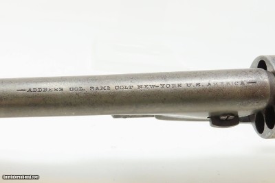 1862 mfr CIVIL WAR Antique U.S. COLT Model 1860 .44 Percussion ARMY 4-Screw Most Prolific Union Officer & Cavalry Sidearm - Image 9 of 18