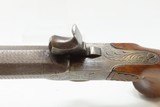 BRACE of ENGRAVED BOXLOCK PISTOLS with SILVER WIRE Inlaid Stocks Antique
Mid-1800s Personal Defense Arms - 8 of 25