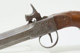 BRACE of ENGRAVED BOXLOCK PISTOLS with SILVER WIRE Inlaid Stocks Antique
Mid-1800s Personal Defense Arms - 5 of 25