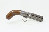 c1850s Antique BELGIAN Ring Trigger PEPPERBOX Revolver .36 Perc DAMASCUS
Early Repeater, Personal Defense - 14 of 17