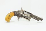 ENGRAVED Antique HOPKINS & ALLEN XL No. 3 N.Y. .32 RF SPUR TRIGGER Revolver WILD WEST Self Defense w/ANTIQUE IVORY GRIPS - 14 of 17