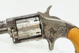 ENGRAVED Antique HOPKINS & ALLEN XL No. 3 N.Y. .32 RF SPUR TRIGGER Revolver WILD WEST Self Defense w/ANTIQUE IVORY GRIPS - 4 of 17