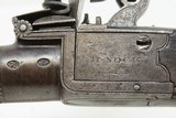 IRISH County WICKLOW Marked Antique H. NOCK Boxlock FLINTLOCK Pocket Pistol With the IRISH REGISTRATION MARK on Barrel & Grip - 6 of 18