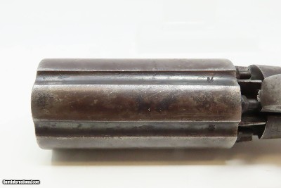 ENGRAVED Antique J.R. COOPER’S Patent 6-Shot BRITISH Percussion PEPPERBOX1850s RING TRIGGER 6-Shot UNDERHAMMER Pistol - Image 14 of 18