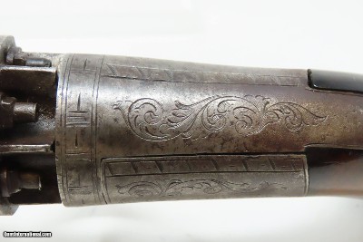 ENGRAVED Antique J.R. COOPER’S Patent 6-Shot BRITISH Percussion PEPPERBOX1850s RING TRIGGER 6-Shot UNDERHAMMER Pistol - Image 8 of 18