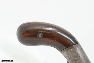 ENGRAVED Antique J.R. COOPER’S Patent 6-Shot BRITISH Percussion PEPPERBOX1850s RING TRIGGER 6-Shot UNDERHAMMER Pistol - Image 16 of 18