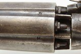 ENGRAVED Antique J.R. COOPER’S Patent 6-Shot BRITISH Percussion PEPPERBOX
1850s RING TRIGGER 6-Shot UNDERHAMMER Pistol - 11 of 18