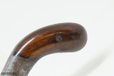 ENGRAVED Antique J.R. COOPER’S Patent 6-Shot BRITISH Percussion PEPPERBOX1850s RING TRIGGER 6-Shot UNDERHAMMER Pistol - Image 3 of 18