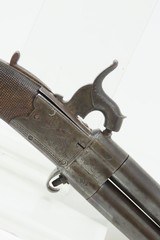 TOTNESS, DEVON, ENGLAND Antique HAMBLING SWIVEL BREECH Double Deringer .38ENGRAVED Double Barrel SUPERPOSED Over/Under - 17 of 18