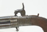 TOTNESS, DEVON, ENGLAND Antique HAMBLING SWIVEL BREECH Double Deringer .38ENGRAVED Double Barrel SUPERPOSED Over/Under - 4 of 18