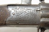 TOTNESS, DEVON, ENGLAND Antique HAMBLING SWIVEL BREECH Double Deringer .38ENGRAVED Double Barrel SUPERPOSED Over/Under - 14 of 18