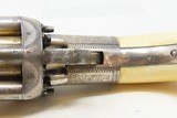 ENGRAVED SILVER-PLATED IVORY 12-SHOT Antique MARIETTE BREVETTE PEPPERBOXBeautiful, High Quality Early Revolver - 12 of 18