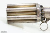 ENGRAVED SILVER-PLATED IVORY 12-SHOT Antique MARIETTE BREVETTE PEPPERBOXBeautiful, High Quality Early Revolver - 5 of 18