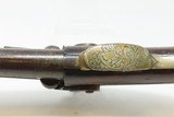 Antique Howdah Type Pistol OVER/UNDER Engraved .60 Caliber 1840s Large Defensive Sidearm for the Bush - 11 of 16