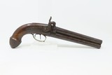 Antique Howdah Type Pistol OVER/UNDER Engraved .60 Caliber 1840s Large Defensive Sidearm for the Bush - 13 of 16