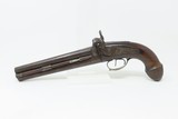 Antique Howdah Type Pistol OVER/UNDER Engraved .60 Caliber 1840s Large Defensive Sidearm for the Bush - 2 of 16