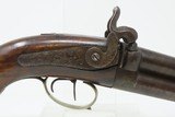 Antique Howdah Type Pistol OVER/UNDER Engraved .60 Caliber 1840s Large Defensive Sidearm for the Bush - 15 of 16