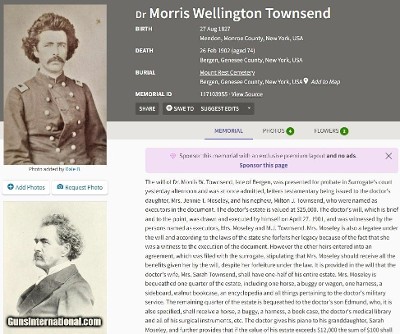 CIVIL WAR SURGEON NY 47th & 44th Antique U.S. COLT Model 1860 ARMY Revolver Dr. Morris Wellington Townsend of Bergen, NY - Image 19 of 25
