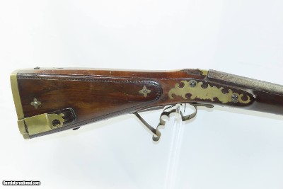 AUSTRIAN 19th Century Anton Schreiber BELLOWS Crank Handle Tip-Up AIR GUN RELIEF CARVED & ENGRAVED Made in GRAZ, AUSTRIA - Image 13 of 16