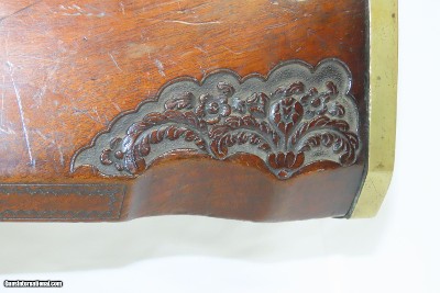 AUSTRIAN 19th Century Anton Schreiber BELLOWS Crank Handle Tip-Up AIR GUN RELIEF CARVED & ENGRAVED Made in GRAZ, AUSTRIA - Image 5 of 16
