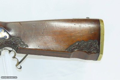 AUSTRIAN 19th Century Anton Schreiber BELLOWS Crank Handle Tip-Up AIR GUN RELIEF CARVED & ENGRAVED Made in GRAZ, AUSTRIA - Image 3 of 16