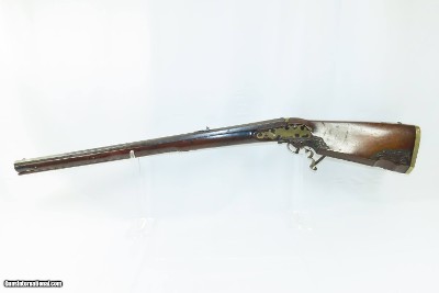 AUSTRIAN 19th Century Anton Schreiber BELLOWS Crank Handle Tip-Up AIR GUN RELIEF CARVED & ENGRAVED Made in GRAZ, AUSTRIA