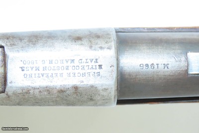 FRONTIER Antique SPENCER REPEATING RIFLE Co M1865 .50 Repeating SR CARBINE1 of 24,000 Post-Civil War Carbines Produced - Image 8 of 18