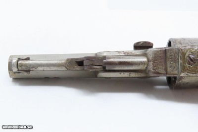 GUSTAVE YOUNG FACTORY ENGRAVED Antique COLT Model 1849 .31 Caliber Revolver With Nickel Finish & IVORY GRIP - Image 15 of 19