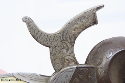 GUSTAVE YOUNG FACTORY ENGRAVED Antique COLT Model 1849 .31 Caliber Revolver With Nickel Finish & IVORY GRIP - Image 11 of 19