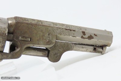 GUSTAVE YOUNG FACTORY ENGRAVED Antique COLT Model 1849 .31 Caliber Revolver With Nickel Finish & IVORY GRIP - Image 19 of 19