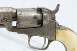 GUSTAVE YOUNG FACTORY ENGRAVED Antique COLT Model 1849 .31 Caliber Revolver With Nickel Finish & IVORY GRIP - 4 of 19