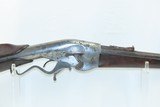 c1877 mfr Antique EVANS “NEW MODEL” .44 Lever Action Rifle Octagonal Barrel SCARCE Maine Manufactured 28-Round Repeater - 4 of 18