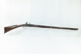 NEW ENGLAND Style Antique FLINTLOCK Long Rifle w/H. W. MORTIMER & Son Lock
ENGRAVED German Silver Hardware, BRITISH PROOFED Barrel - 2 of 23