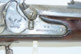 1860 Date CIVIL WAR Antique U.S. SPRINGFIELD M1855 .58 Rifle-Musket BAYONET MAYNARD Tape Priming System Musket - 7 of 20