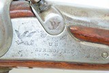 1864 Antique CIVIL WAR Springfield U.S. Model 1863 RIFLE-MUSKET .58 Perc.
Made at the SPRINGFIELD ARMORY Circa 1864 - 18 of 20