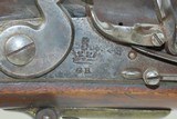 SCARCE British BAKER Flintlock Rifle Antique WAR OF 1812 NAPOLEONIC WARS
TOWER Marked with King George Cipher - 6 of 20