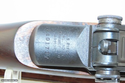 WORLD WAR II Era SPRINGFIELD U.S. M1 GARAND .30-06 C&R Rifle JEEP SCABBARDSLING & “J.Q.M.D./1942/JB” Marked JEEP SCABBARD - Image 11 of 18