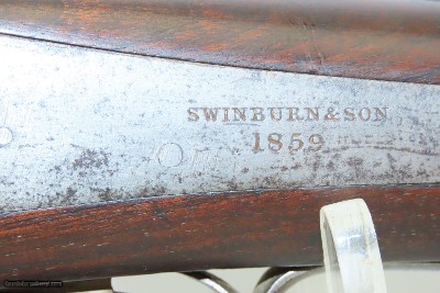 RARE 1859 GENERAL JACOB’S MARTIAL DOUBLE RIFLE SWINBURN-SON British Antique - Image 14 of 20