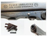 “NB50” POLICE Marked CZECH CZ Model 50 SEMI-AUTO 7.65mm Pistol C&R HOLSTER .32 ACP Pistol Made in STRAKONICE, CZECHOSLOVAKIA - 1 of 22