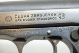 “NB50” POLICE Marked CZECH CZ Model 50 SEMI-AUTO 7.65mm Pistol C&R HOLSTER .32 ACP Pistol Made in STRAKONICE, CZECHOSLOVAKIA - 8 of 22