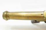 Antique EUROPEAN Brass “CANNON BARREL” Flintlock BOXLOCK Pocket Pistol Concealed Carry Flintlock Sidearm - 12 of 16