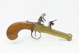 Antique EUROPEAN Brass “CANNON BARREL” Flintlock BOXLOCK Pocket Pistol Concealed Carry Flintlock Sidearm - 13 of 16